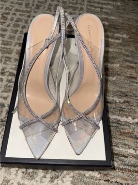 Gianvito Rossi Crystelle heels with embellished ankle strap